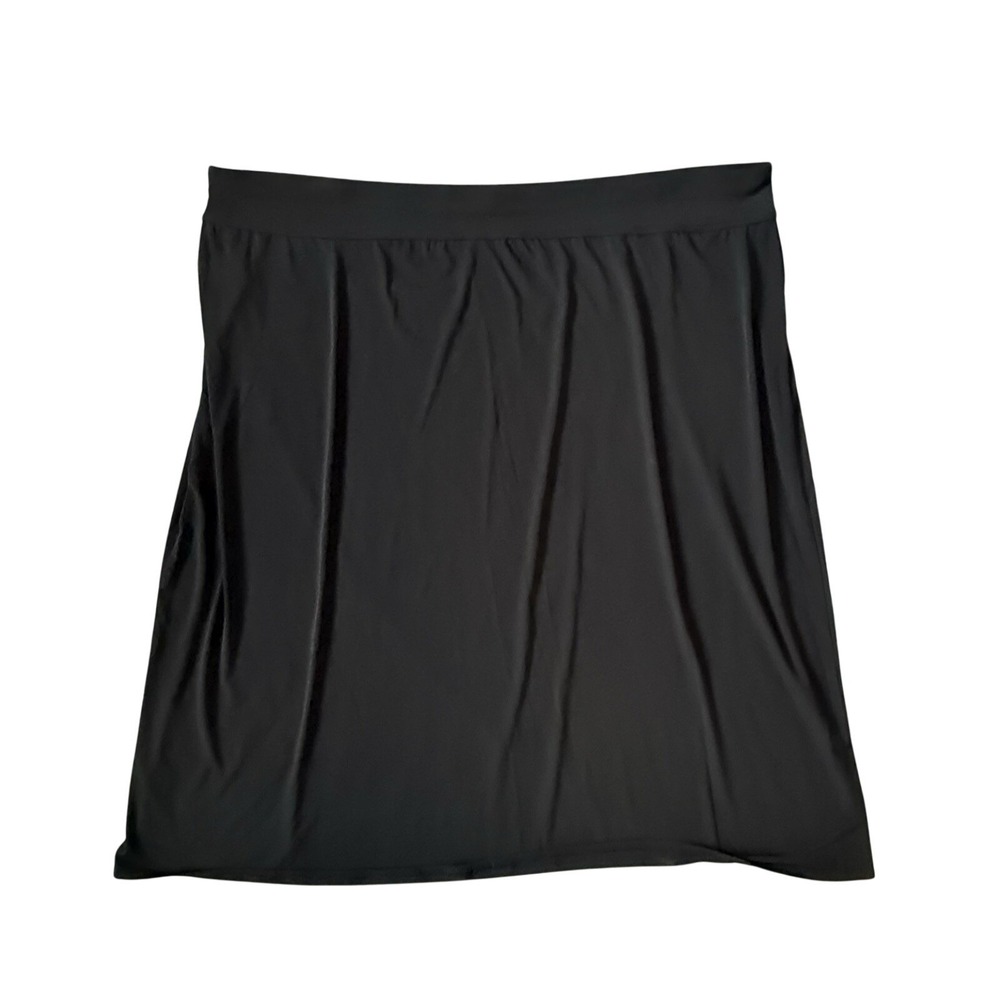 NWT WOMENS cj banks BLACK A-LINE WRAP MIDI SKIRT SIZE 3X - Picture 5 of 6